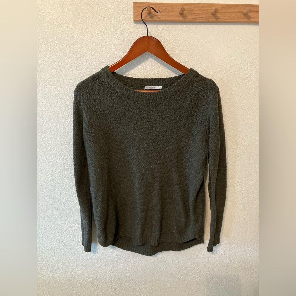 Pink Clover Olive Charcoal Women's Sweater